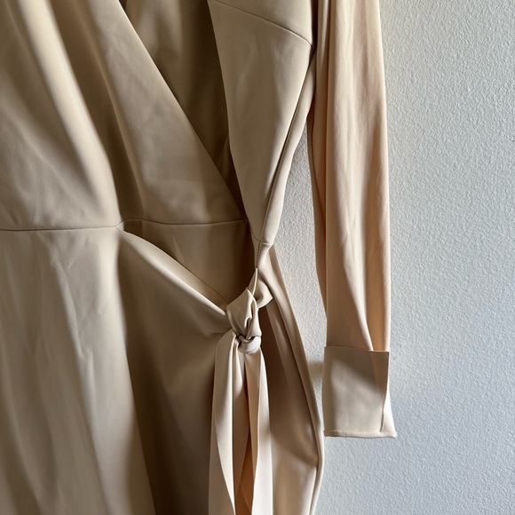 Chiara Boni La Petite Robe Kamala Matt Jersey Faux Wrap Midi Dress size 54 - Picture 9 of 15